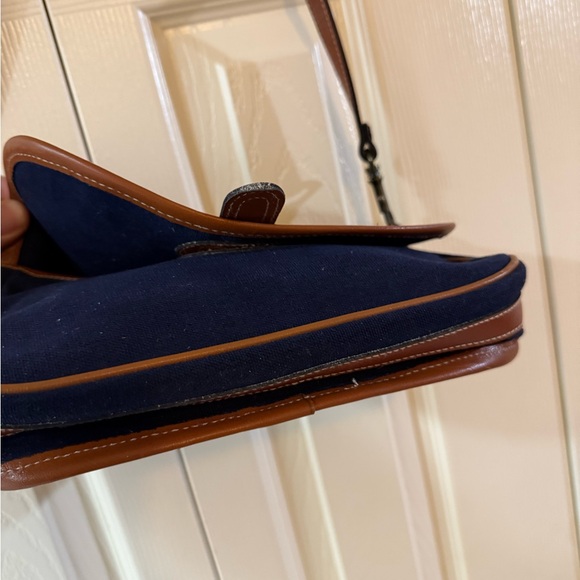 Pappagallo Blue Navy Canvas Crossbody Shoulder Bag - Picture 6 of 10